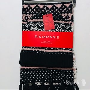 NWT Rampage Pink Knit Beanie & Scarf